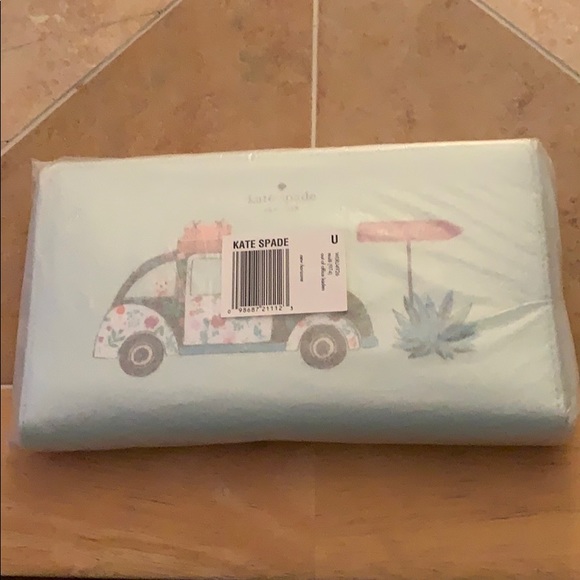 Kate Spade Graphic New Horizons Out Of Office Kaden Aqua Wallet. - Picture 5 of 8